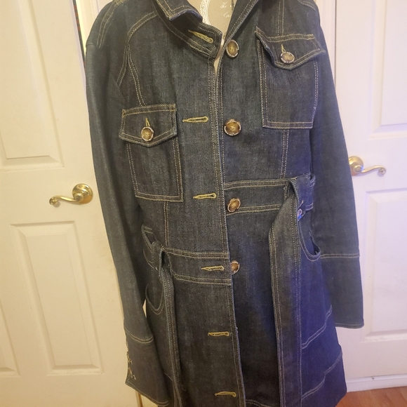 Laundry by Shelli Segal Jean Trench Jacket - Picture 7 of 16